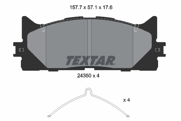 Brake Pad Set, disc brake 2435001