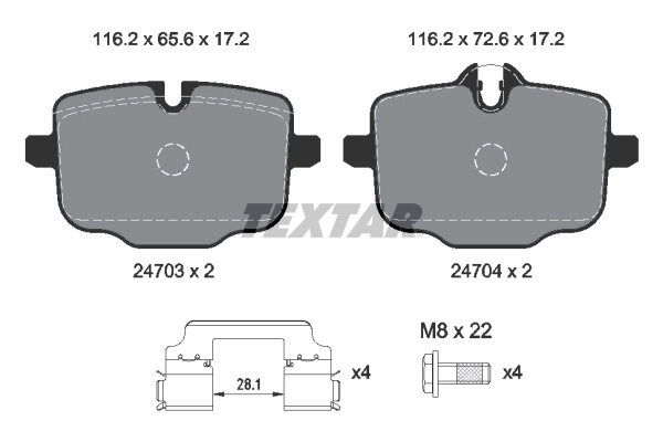 Brake Pad Set, disc brake Q+ 2470303