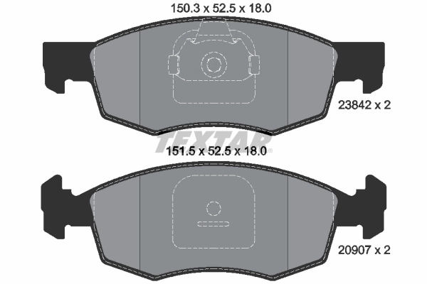 Brake Pad Set, disc brake Q+ 2384201