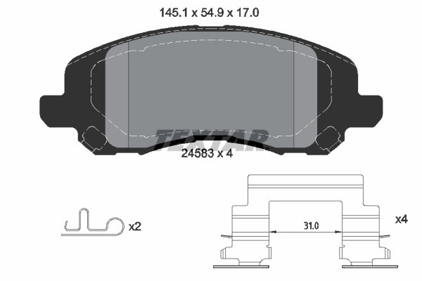 Brake Pad Set, disc brake Q+ 2458301