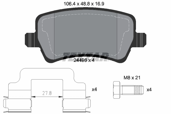 Brake Pad Set, disc brake Q+ 2449601