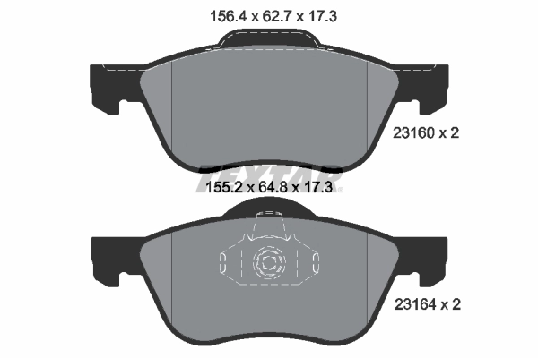 Brake Pad Set, disc brake 2316001