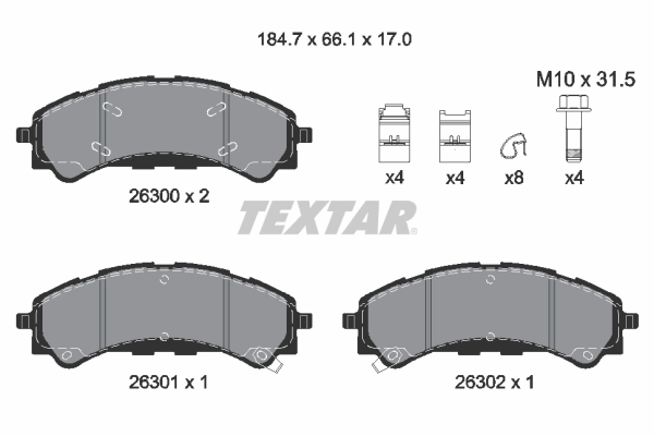 Brake Pad Set, disc brake Q+ 2630001