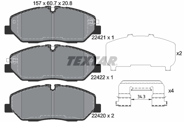 Brake Pad Set, disc brake Q+ 2242101