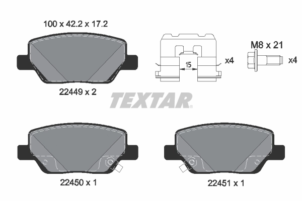 Brake Pad Set, disc brake Q+ 2244901