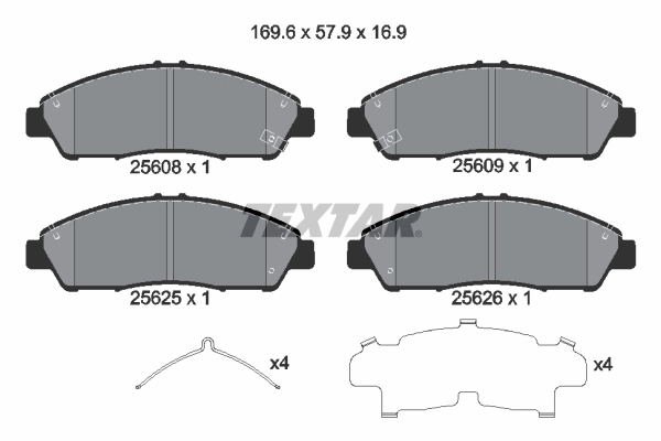 Brake Pad Set, disc brake 2560801