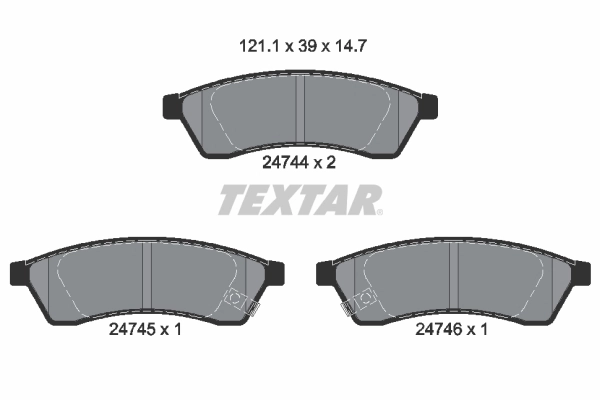 Brake Pad Set, disc brake Q+ 2474401