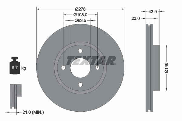 Brake Disc PRO 92252403