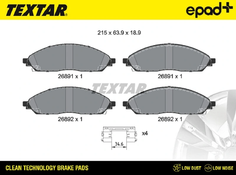 Brake Pad Set, disc brake Q+ 2689101