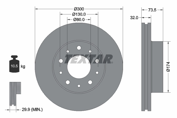 Brake Disc PRO 92157303