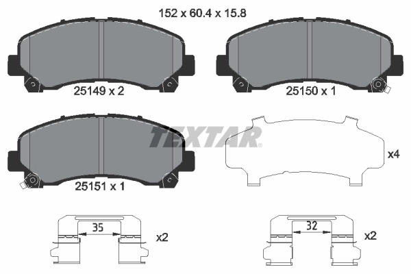 Brake Pad Set, disc brake 2514901