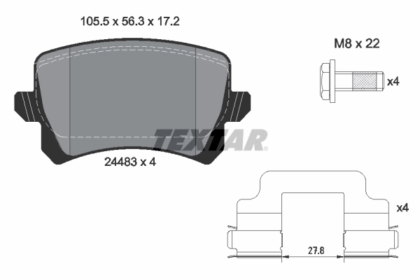 Brake Pad Set, disc brake Q+ 2448302