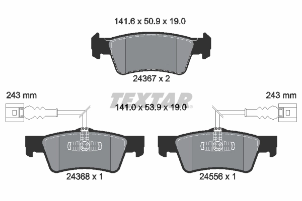 Brake Pad Set, disc brake Q+ 2436701