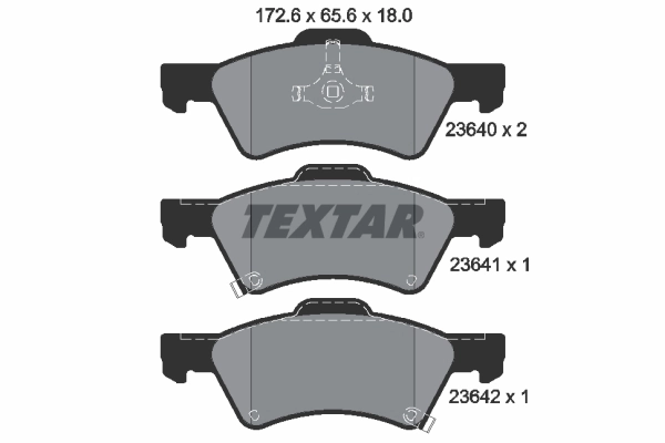Brake Pad Set, disc brake 2364001