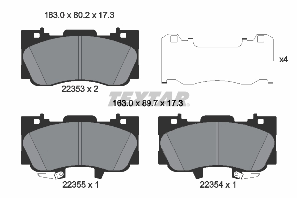Brake Pad Set, disc brake 2235301