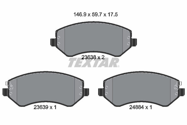 Brake Pad Set, disc brake 2363801