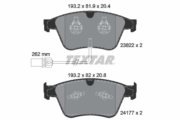 Brake Pad Set, disc brake Q+ 2382201