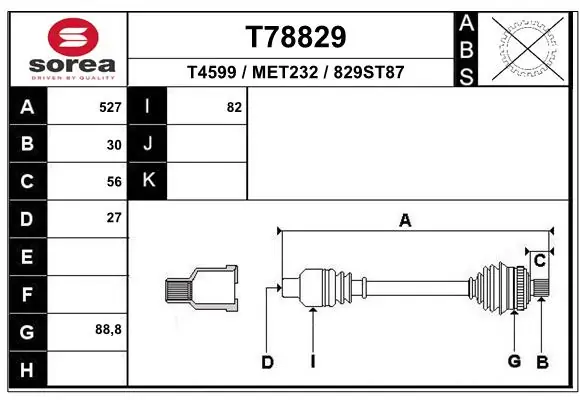 Drive Shaft T78829