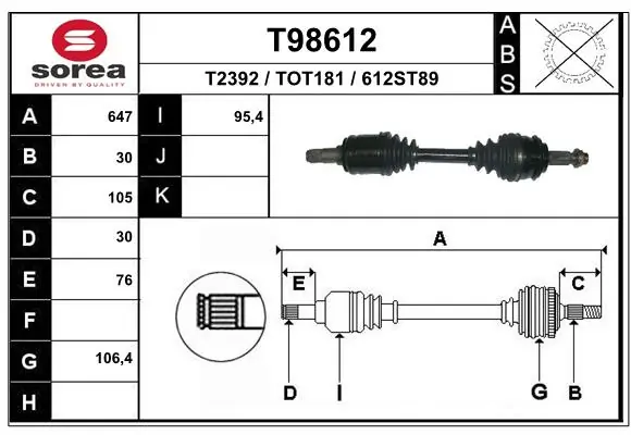 Drive Shaft T98612