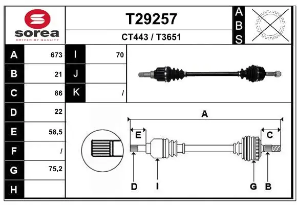 Drive Shaft T29257