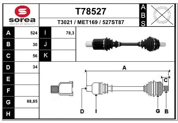 Drive Shaft T78527