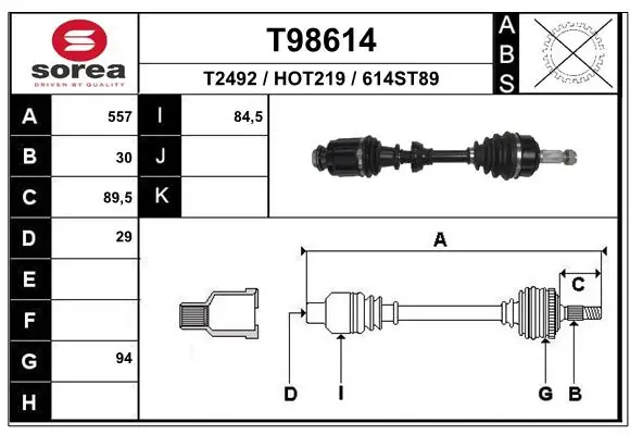 Drive Shaft T98614