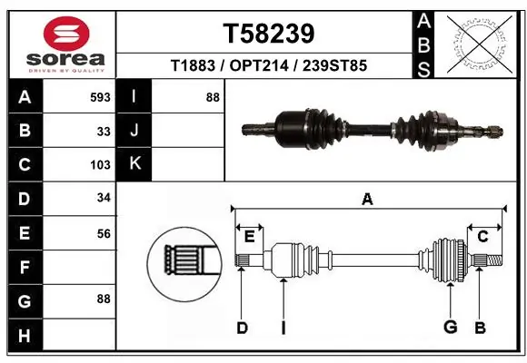 Drive Shaft T58239