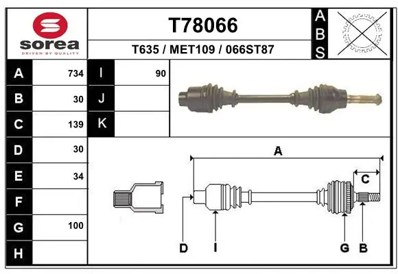 Drive Shaft T78066