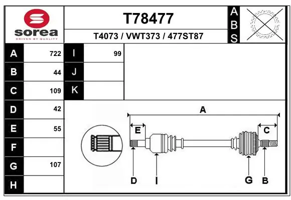 Drive Shaft T78477