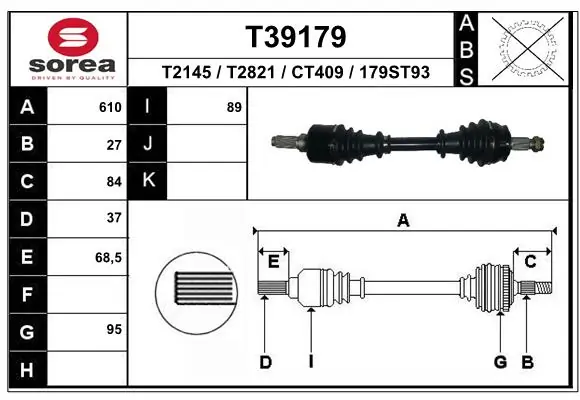 Drive Shaft T39179