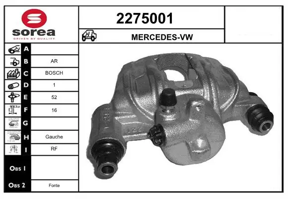 Brake Caliper 2275001