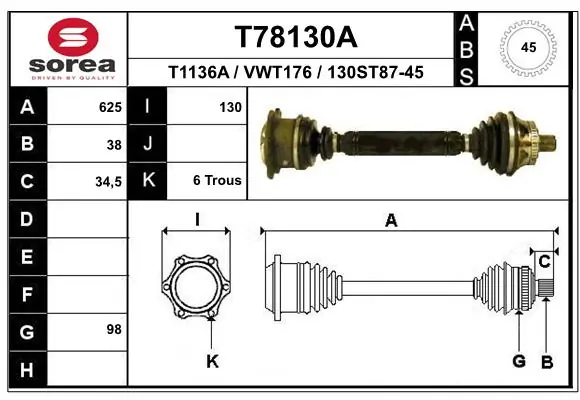 Drive Shaft T78130A