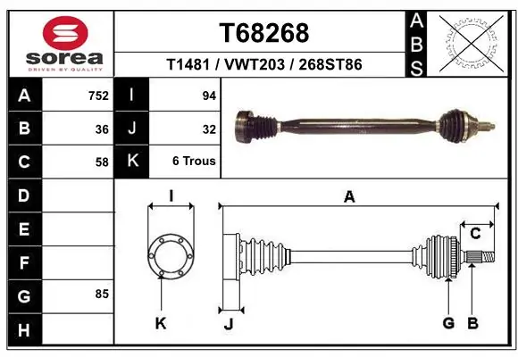 Drive Shaft T68268