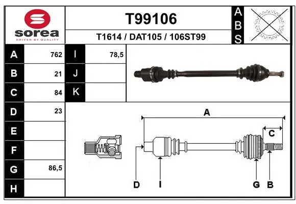 Drive Shaft T99106