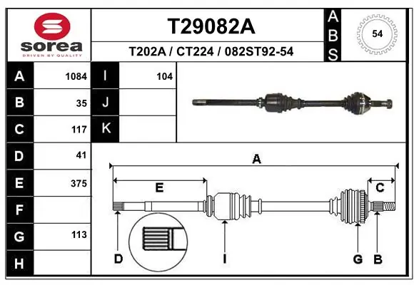 Drive Shaft T29082A