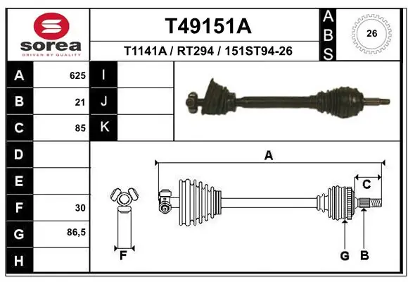 Drive Shaft T49151A
