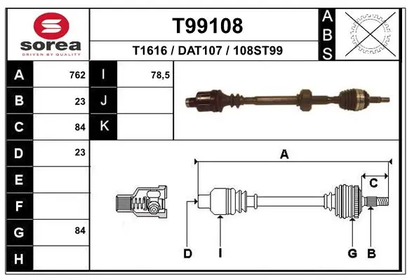 Drive Shaft T99108