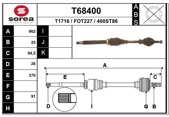Drive Shaft T68400