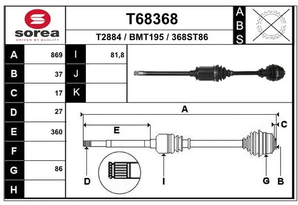 Drive Shaft T68368