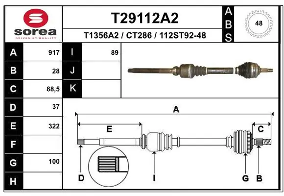 Drive Shaft T29112A2
