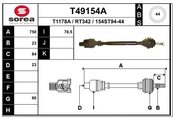 Drive Shaft T49154A