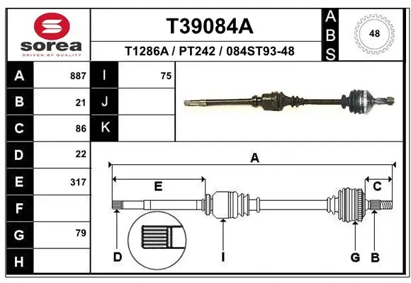 Drive Shaft T39084A