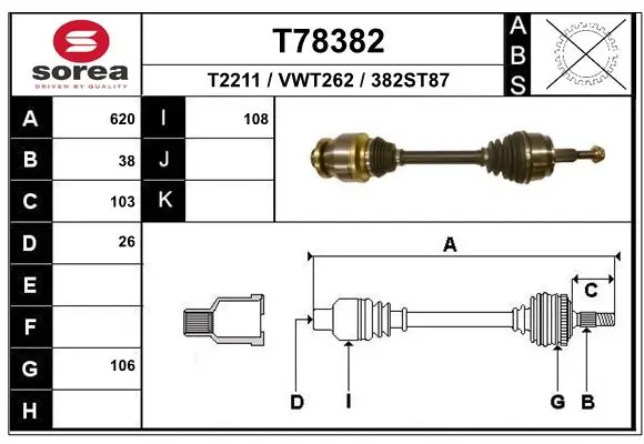 Drive Shaft T78382