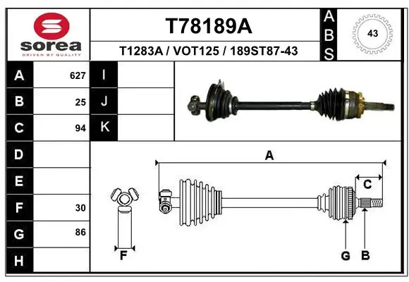 Drive Shaft T78189A