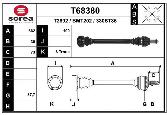 Drive Shaft T68380