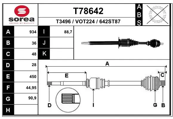 Drive Shaft T78642
