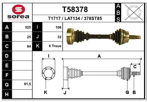 Drive Shaft T58378