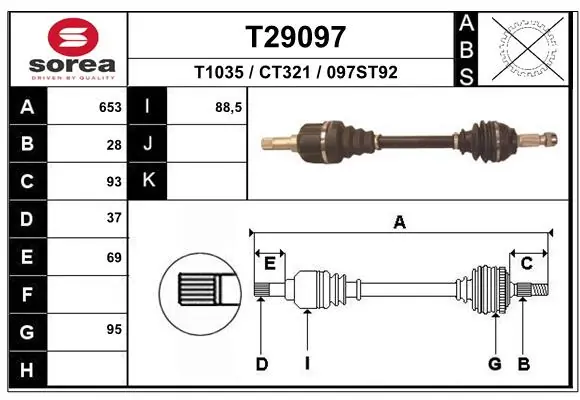 Drive Shaft T29097