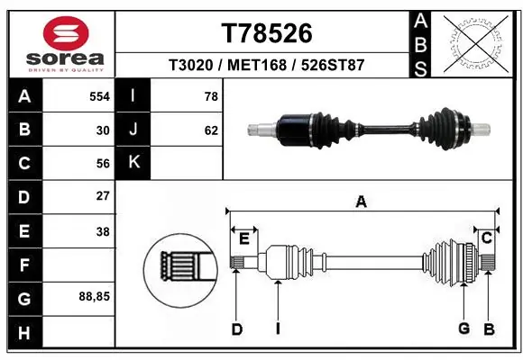 Drive Shaft T78526