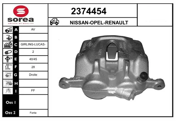 Brake Caliper 2374454